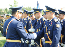 A solemn ceremony of graduates of special educational institutions of the Heydar Aliyev Higher Military School. Baku, Azerbaijan, June 24, 2014