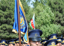 A solemn ceremony of graduates of special educational institutions of the Heydar Aliyev Higher Military School. Baku, Azerbaijan, June 24, 2014