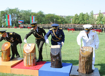 A solemn ceremony of graduates of special educational institutions of the Heydar Aliyev Higher Military School. Baku, Azerbaijan, June 24, 2014