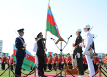 A solemn ceremony of graduates of special educational institutions of the Heydar Aliyev Higher Military School. Baku, Azerbaijan, June 24, 2014