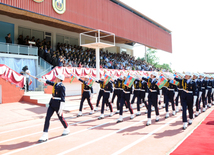 A solemn ceremony of graduates of special educational institutions of the Heydar Aliyev Higher Military School. Baku, Azerbaijan, June 24, 2014