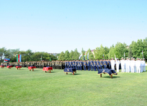 A solemn ceremony of graduates of special educational institutions of the Heydar Aliyev Higher Military School. Baku, Azerbaijan, June 24, 2014