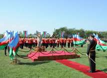 A solemn ceremony of graduates of special educational institutions of the Heydar Aliyev Higher Military School. Baku, Azerbaijan, June 24, 2014