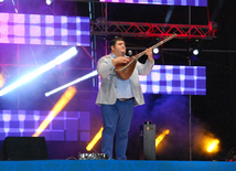 A concert and fireworks on the anniversary of Heydar Aliyev's coming to power in Azerbaijan. Baku, Azerbaijan, July 14, 2014