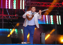 A concert and fireworks on the anniversary of Heydar Aliyev's coming to power in Azerbaijan. Baku, Azerbaijan, July 14, 2014