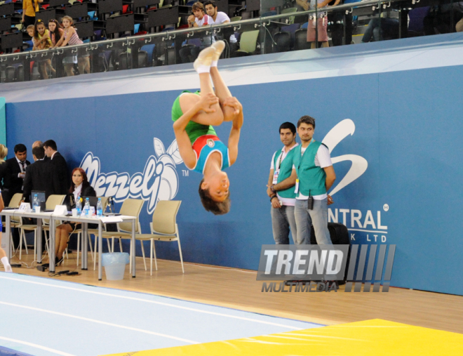 İdman gimnastikası, akrobatika və tamblinq üzrə birgə yarışlar. Bakı, Azərbaycan, 06 avqust 2014