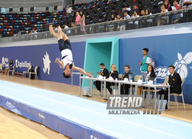 İdman gimnastikası, akrobatika və tamblinq üzrə birgə yarışlar. Bakı, Azərbaycan, 06 avqust 2014