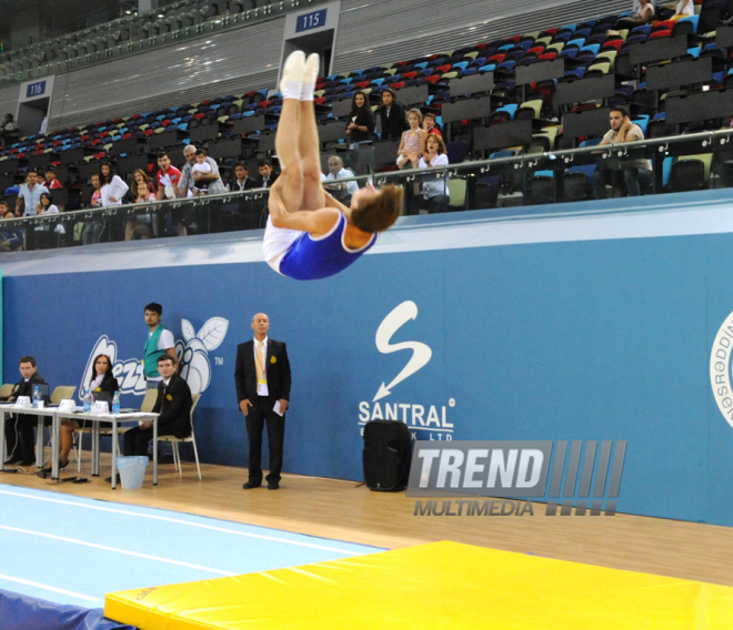 The joint tournament of gymnastics, acrobatics and tumbling. Baku, Azerbaijan, August 06, 2014