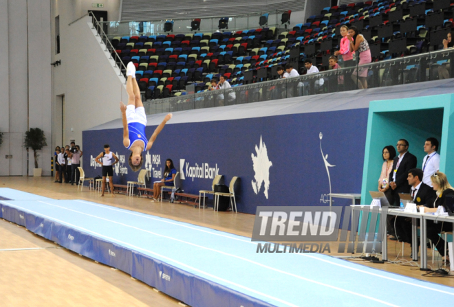 İdman gimnastikası, akrobatika və tamblinq üzrə birgə yarışlar. Bakı, Azərbaycan, 06 avqust 2014