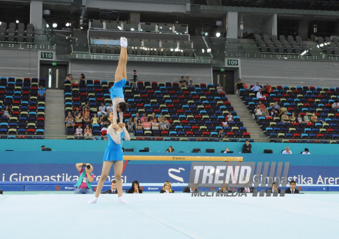 İdman gimnastikası, akrobatika və tamblinq üzrə birgə yarışlar. Bakı, Azərbaycan, 06 avqust 2014