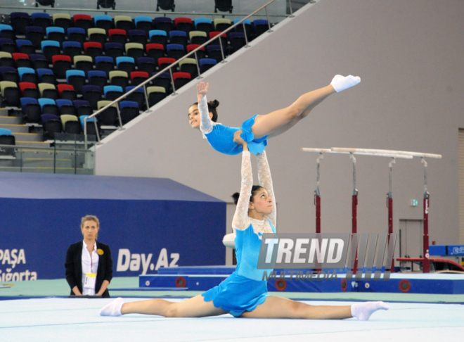 İdman gimnastikası, akrobatika və tamblinq üzrə birgə yarışlar. Bakı, Azərbaycan, 06 avqust 2014