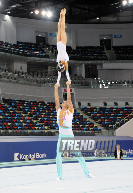 İdman gimnastikası, akrobatika və tamblinq üzrə birgə yarışlar. Bakı, Azərbaycan, 06 avqust 2014