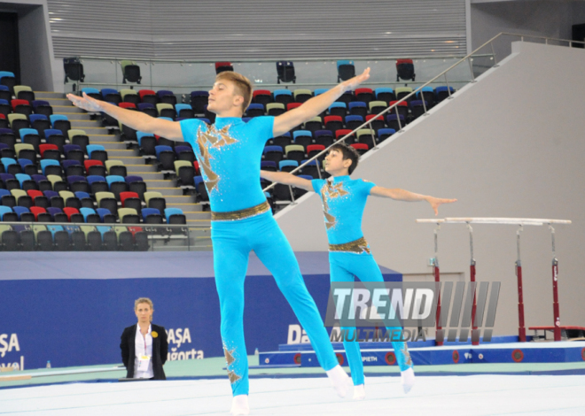 İdman gimnastikası, akrobatika və tamblinq üzrə birgə yarışlar. Bakı, Azərbaycan, 06 avqust 2014