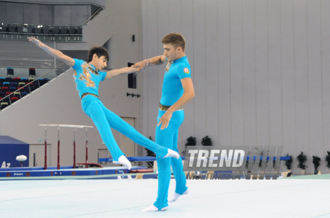 İdman gimnastikası, akrobatika və tamblinq üzrə birgə yarışlar. Bakı, Azərbaycan, 06 avqust 2014