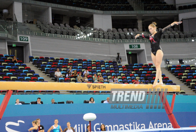 İdman gimnastikası, akrobatika və tamblinq üzrə birgə yarışların ilk gününün qalibləri müəyyənləşib. Bakı, Azərbaycan, 06 avqustç 2014