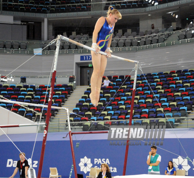 İdman gimnastikası, akrobatika və tamblinq üzrə birgə yarışların ilk gününün qalibləri müəyyənləşib. Bakı, Azərbaycan, 06 avqustç 2014