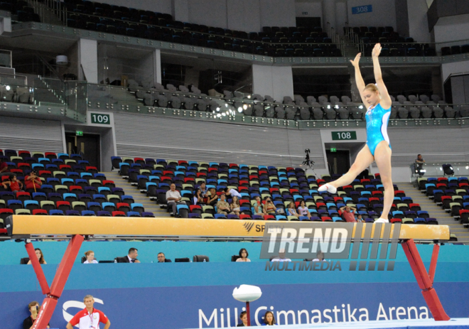 İdman gimnastikası, akrobatika və tamblinq üzrə birgə yarışların ilk gününün qalibləri müəyyənləşib. Bakı, Azərbaycan, 06 avqustç 2014