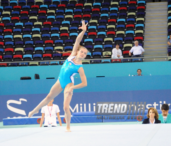 İdman gimnastikası, akrobatika və tamblinq üzrə birgə yarışların ilk gününün qalibləri müəyyənləşib. Bakı, Azərbaycan, 06 avqustç 2014