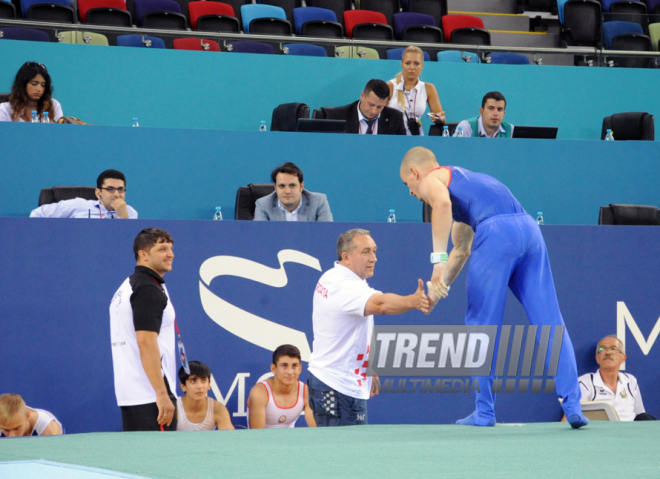 İdman gimnastikası, akrobatika və tamblinq üzrə birgə yarışların ikinci günü. Bakı, Azərbaycan, 07 avqust 2014