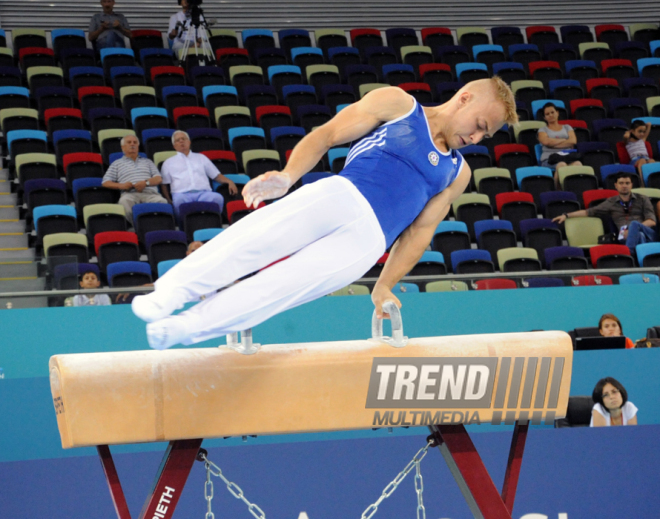 İdman gimnastikası, akrobatika və tamblinq üzrə birgə yarışların ikinci günü. Bakı, Azərbaycan, 07 avqust 2014