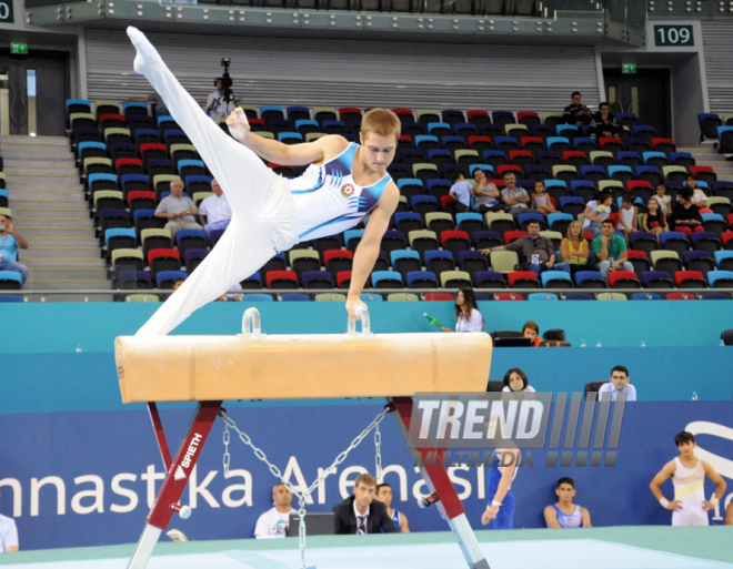 İdman gimnastikası, akrobatika və tamblinq üzrə birgə yarışların ikinci günü. Bakı, Azərbaycan, 07 avqust 2014