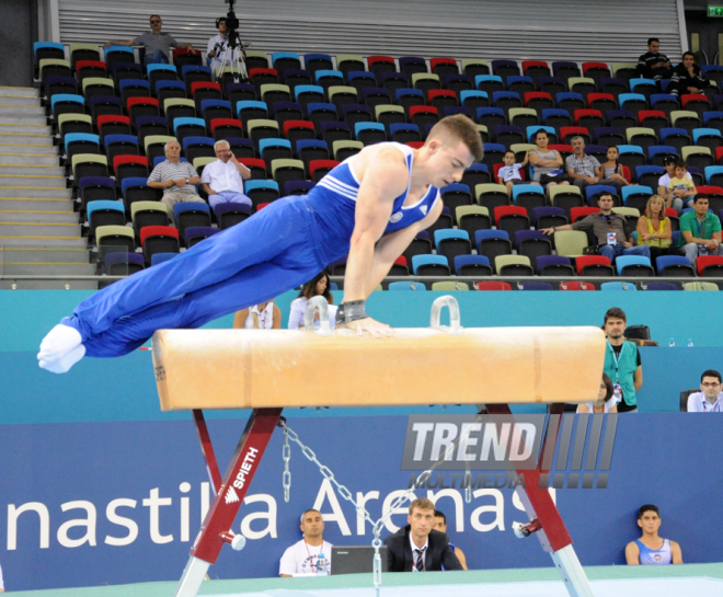 İdman gimnastikası, akrobatika və tamblinq üzrə birgə yarışların ikinci günü. Bakı, Azərbaycan, 07 avqust 2014