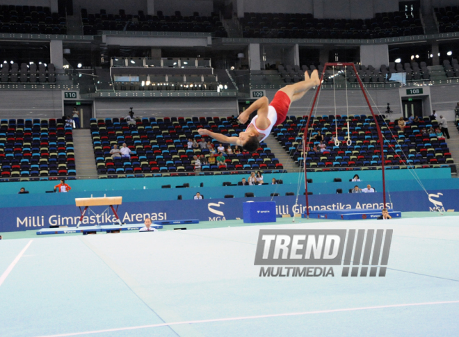 İdman gimnastikası, akrobatika və tamblinq üzrə birgə yarışların ikinci günü. Bakı, Azərbaycan, 07 avqust 2014