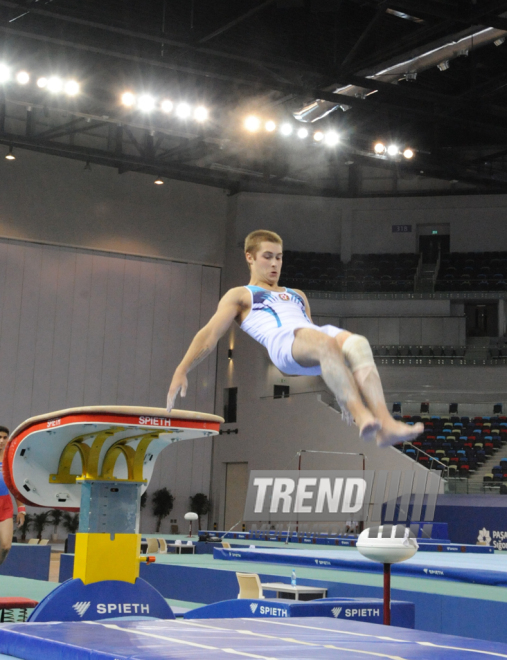 İdman gimnastikası, akrobatika və tamblinq üzrə birgə yarışların ikinci günü. Bakı, Azərbaycan, 07 avqust 2014