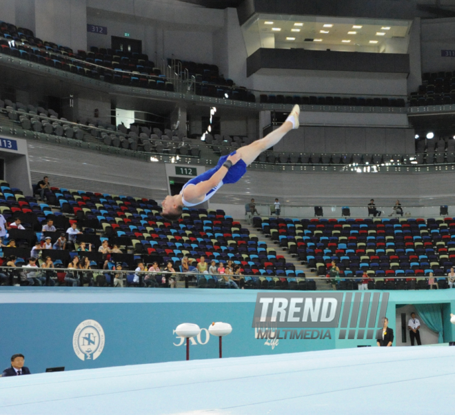 İdman gimnastikası, akrobatika və tamblinq üzrə birgə yarışların ikinci günü. Bakı, Azərbaycan, 07 avqust 2014