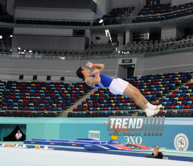 İdman gimnastikası, akrobatika və tamblinq üzrə birgə yarışların ikinci günü. Bakı, Azərbaycan, 07 avqust 2014