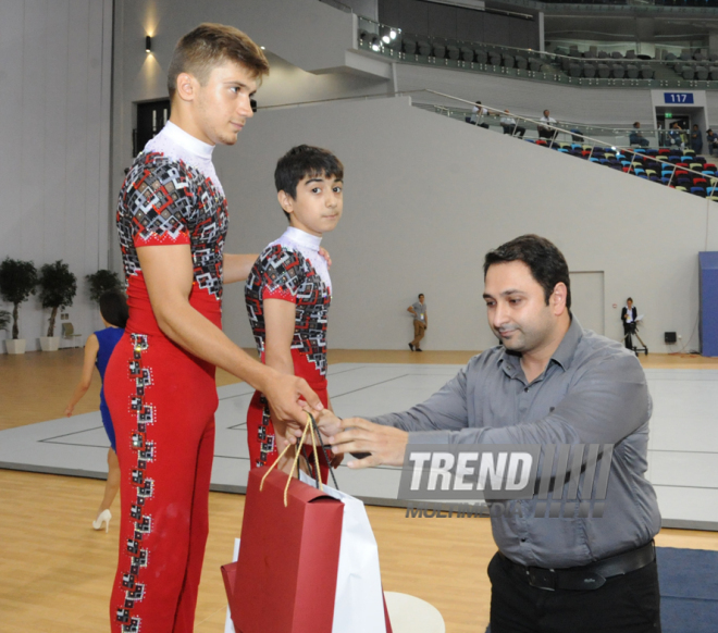 İdman gimnastikası, akrobatika və tamblinq üzrə birgə yarışlar başa çatdı. Bakı, Azərbaycan, 07 avqust 2014