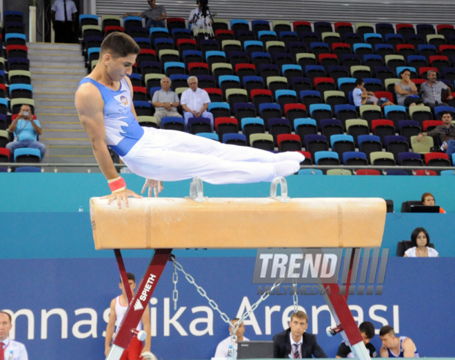 İdman gimnastikası, akrobatika və tamblinq üzrə birgə yarışların ikinci günü. Bakı, Azərbaycan, 07 avqust 2014