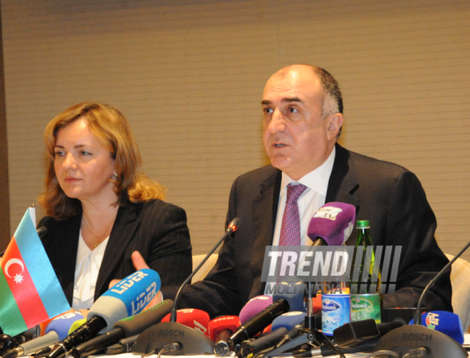 Bakıda Aİ-nin "Şərq tərəfdaşlığı" proqramının iştirakçısı olan ölkələrin XİN rəhbərlərinin qeyri-rəsmi görüşü keçirilib. Bakı, Azərbaycan, 09 sentyabr 2014