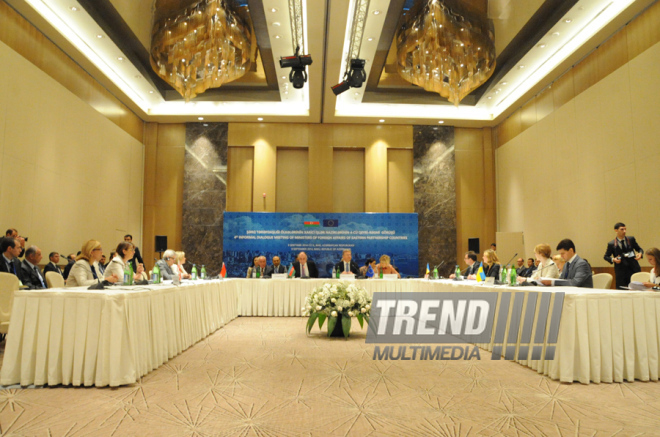 Informal meeting of foreign ministers of Eastern Partnership countries held in Baku. Baku, Azerbaijan, Sep.09, 2014 