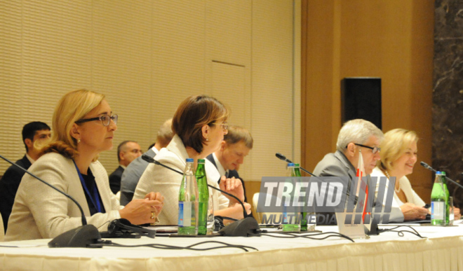 Bakıda Aİ-nin "Şərq tərəfdaşlığı" proqramının iştirakçısı olan ölkələrin XİN rəhbərlərinin qeyri-rəsmi görüşü keçirilib. Bakı, Azərbaycan, 09 sentyabr 2014