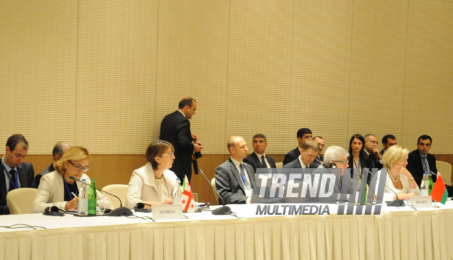 Bakıda Aİ-nin "Şərq tərəfdaşlığı" proqramının iştirakçısı olan ölkələrin XİN rəhbərlərinin qeyri-rəsmi görüşü keçirilib. Bakı, Azərbaycan, 09 sentyabr 2014