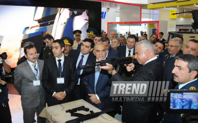 First Azerbaijan International Defense Industry Exhibition "ADEX 2014" opens in Baku. Baku, Azerbaijan, Sep.11, 2014 