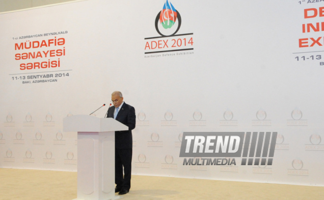 First Azerbaijan International Defense Industry Exhibition "ADEX 2014" opens in Baku. Baku, Azerbaijan, Sep.11, 2014 