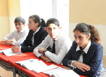 A school in the frontline zone. Tovuz, Azerbaijan, Nov.01, 2014