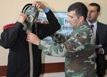 Special importance is attached to military classes. Qazax, Azerbaijan, Nov.01, 2014