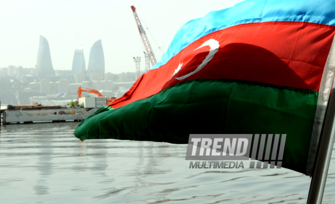 Azerbaijan celebrates National Flag Day on November 9. Baku, Azerbaijan. 2014  