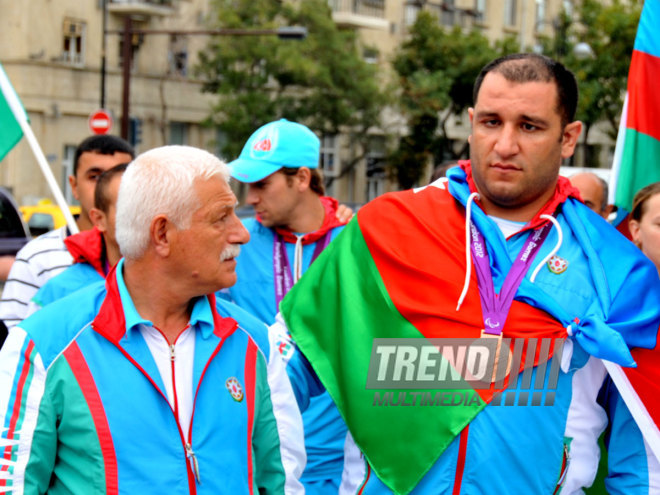 Azerbaijan celebrates National Flag Day on November 9. Baku, Azerbaijan. 2014  