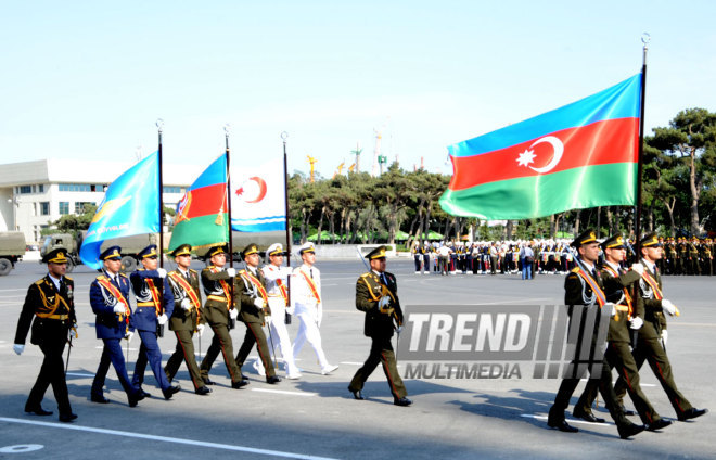 Azerbaijan celebrates National Flag Day on November 9. Baku, Azerbaijan. 2014  