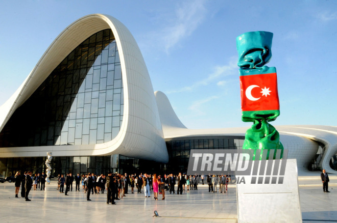 Azerbaijan celebrates National Flag Day on November 9. Baku, Azerbaijan. 2014  