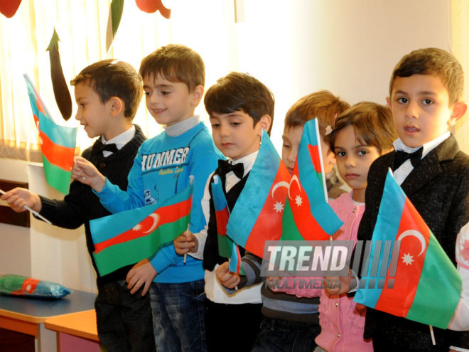 Azerbaijan celebrates National Flag Day on November 9. Baku, Azerbaijan. 2014  