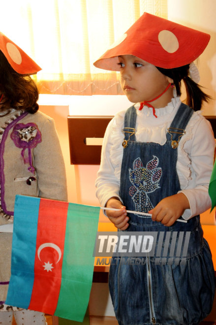 Azerbaijan celebrates National Flag Day on November 9. Baku, Azerbaijan. 2014  