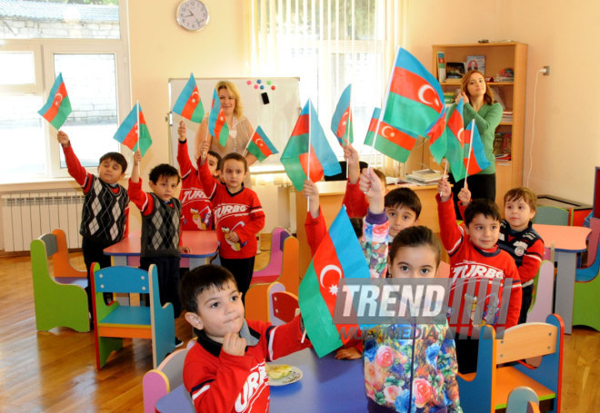 Azerbaijan celebrates National Flag Day on November 9. Baku, Azerbaijan. 2014  