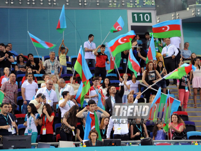 Azerbaijan celebrates National Flag Day on November 9. Baku, Azerbaijan. 2014  