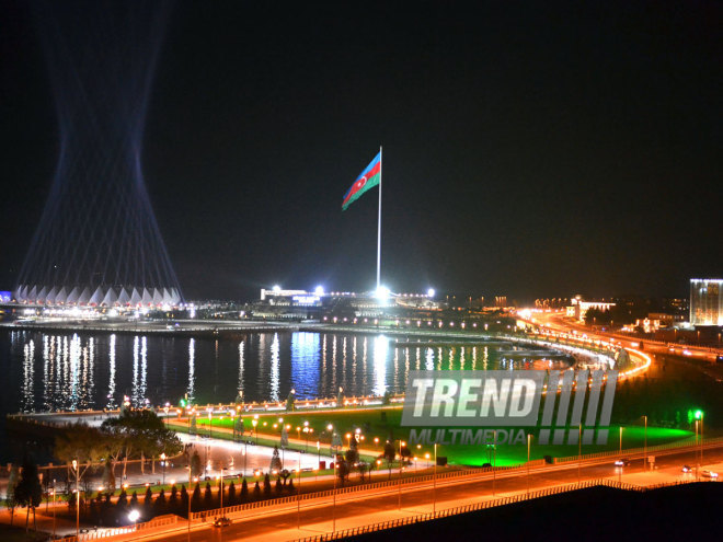 Azerbaijan celebrates National Flag Day on November 9. Baku, Azerbaijan. 2014  