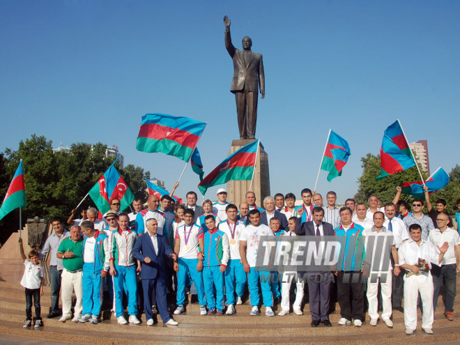 Azerbaijan celebrates National Flag Day on November 9. Baku, Azerbaijan. 2014  